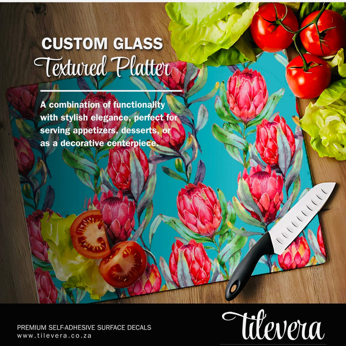 Custom Glass Textured Platters