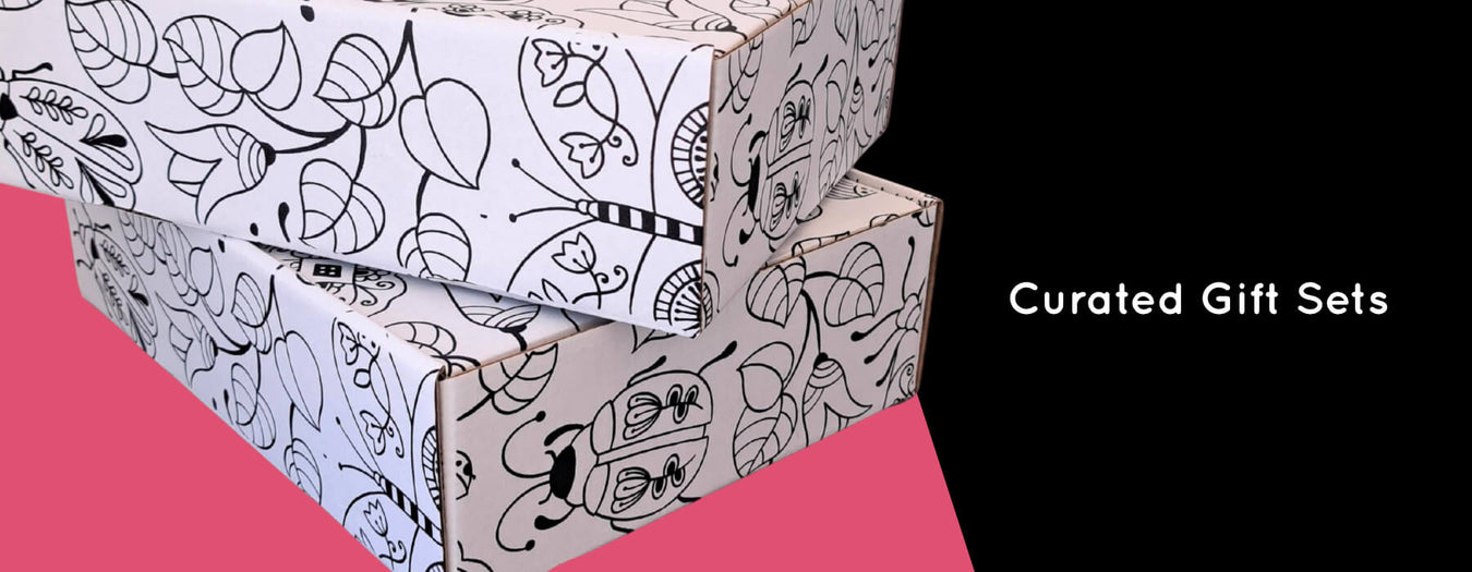 Gift boxes containing curated gift sets