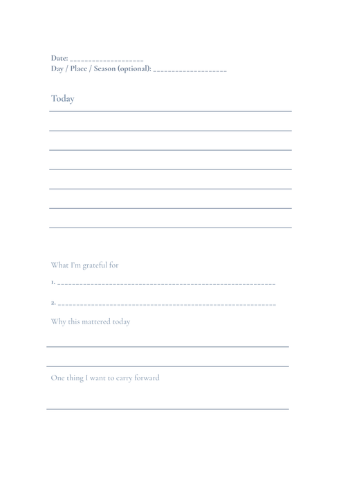 I am Grateful - A Reflection Diary 2026
