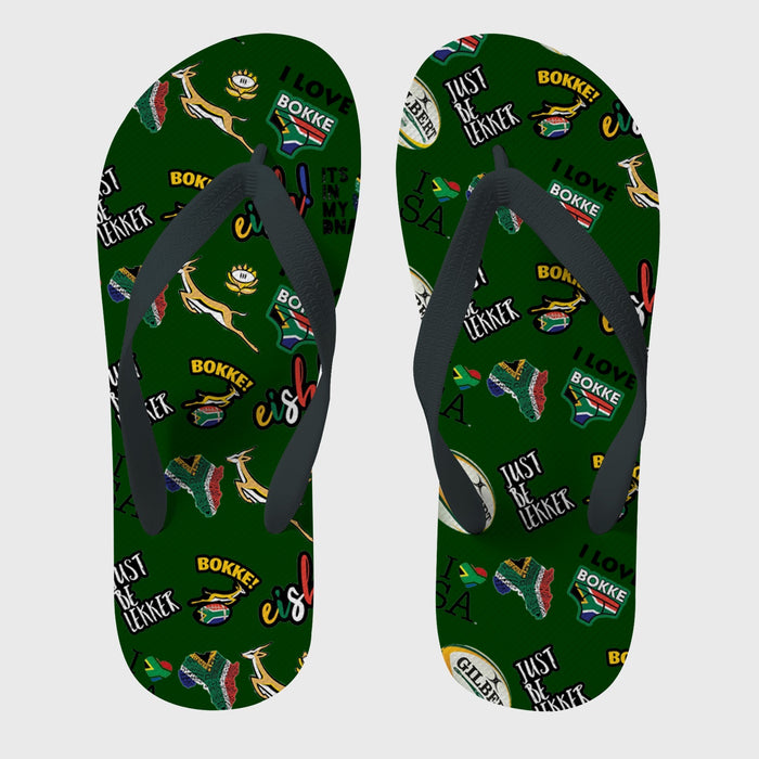 🇿🇦 Bokke Fan Flip Flops – Custom & Non-Custom Options