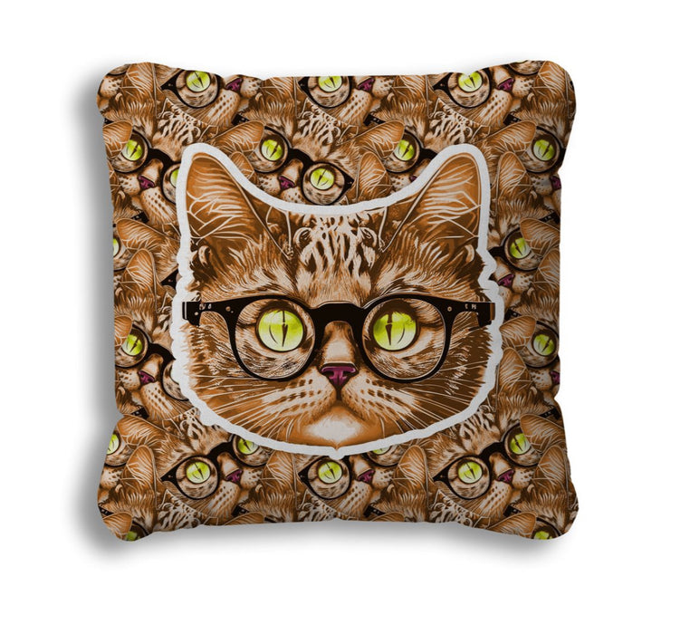Sticker-Style Printed Pillow – Fun Pop Art Pillow (Custom Option Available!)