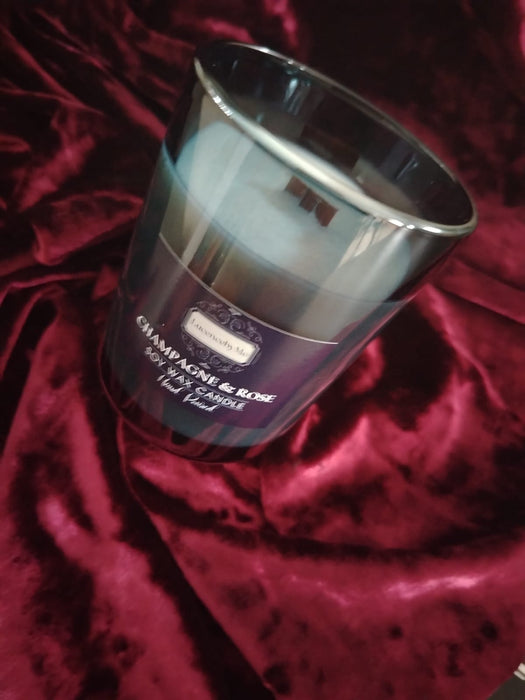 Hand-Poured Soy Candles – Vanilla, Champagne & Rose, Decorative Bubble & World Candles (Artisan Candle Collection)