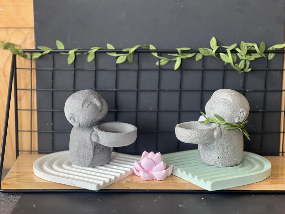 Women Makers Gift Bundle – Handmade Soy Candle, Wellbeing Figurines & Earrings (Support Local Women Makers)