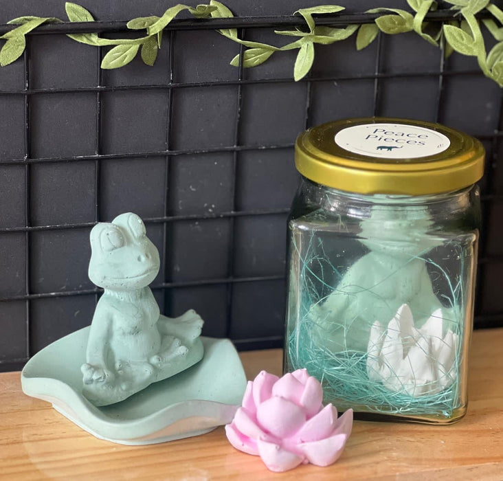Women Makers Gift Bundle – Handmade Soy Candle, Wellbeing Figurines & Earrings (Support Local Women Makers)