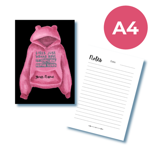 Girls just wanna have fun notebook A4