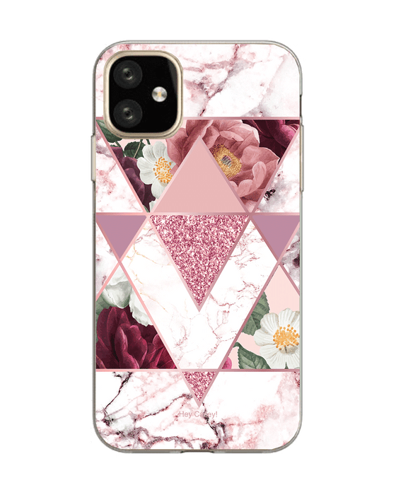 Hey Casey! Marble Floral Phone Case for iPhone Samsung Huawei