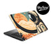 vinyl laptop skin with a space design of a space person and planets