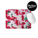 red and white floral mouse pad