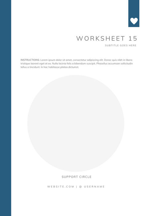 support circle worksheet
