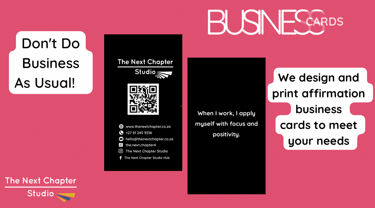 Affirmation Business Cards – Custom-Designed for Bold Brands