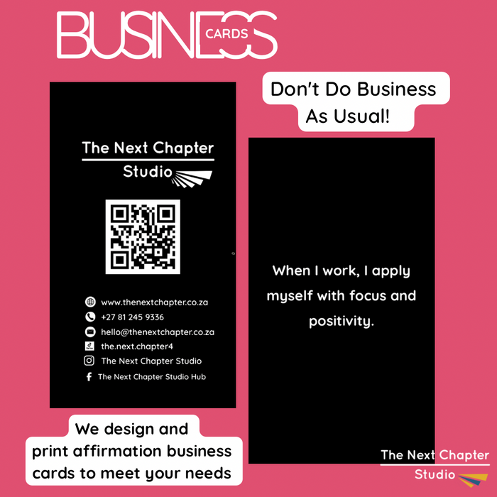 Affirmation Business Cards – Custom-Designed for Bold Brands