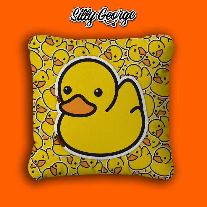yellow rubber duck cushion