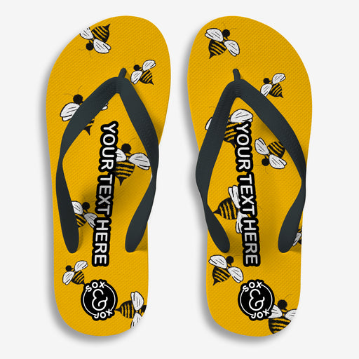 Sox & Jox Custom Bee's design Flip Flop