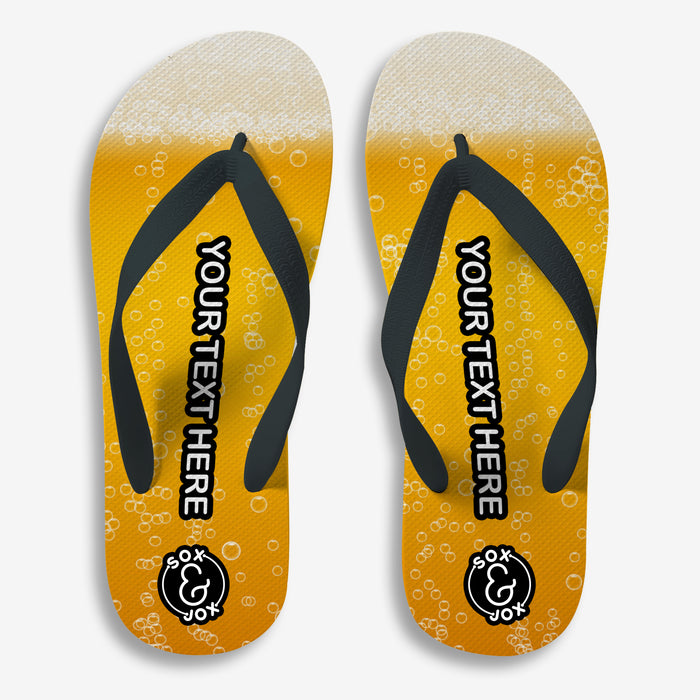 Sox & Jox Custom Beer design Flip Flop
