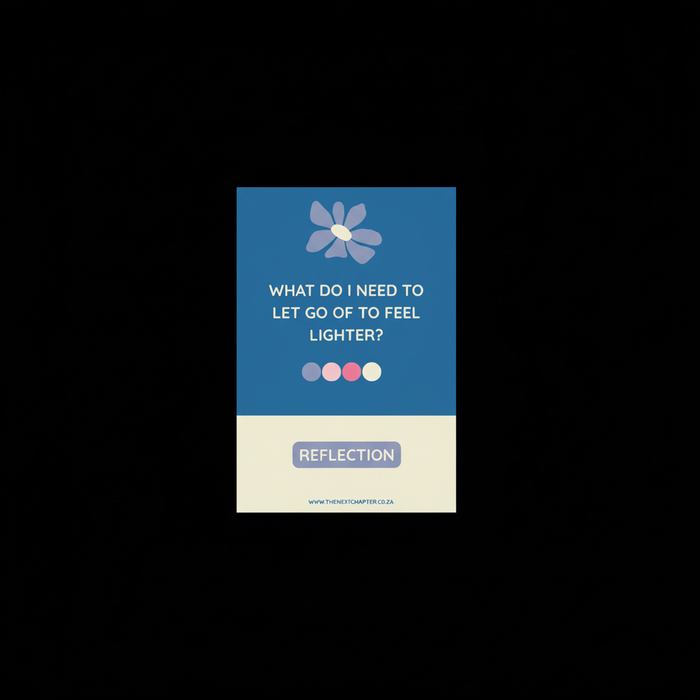 Affirmation card on black background