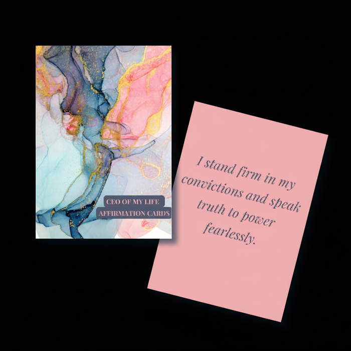 CEO of my Life Affirmation Cards on black background