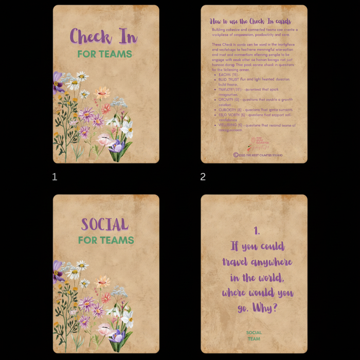 Check In Cards on black background