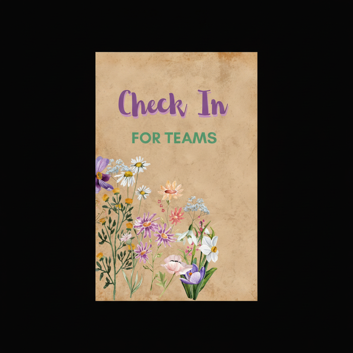 Check In Cards on black background