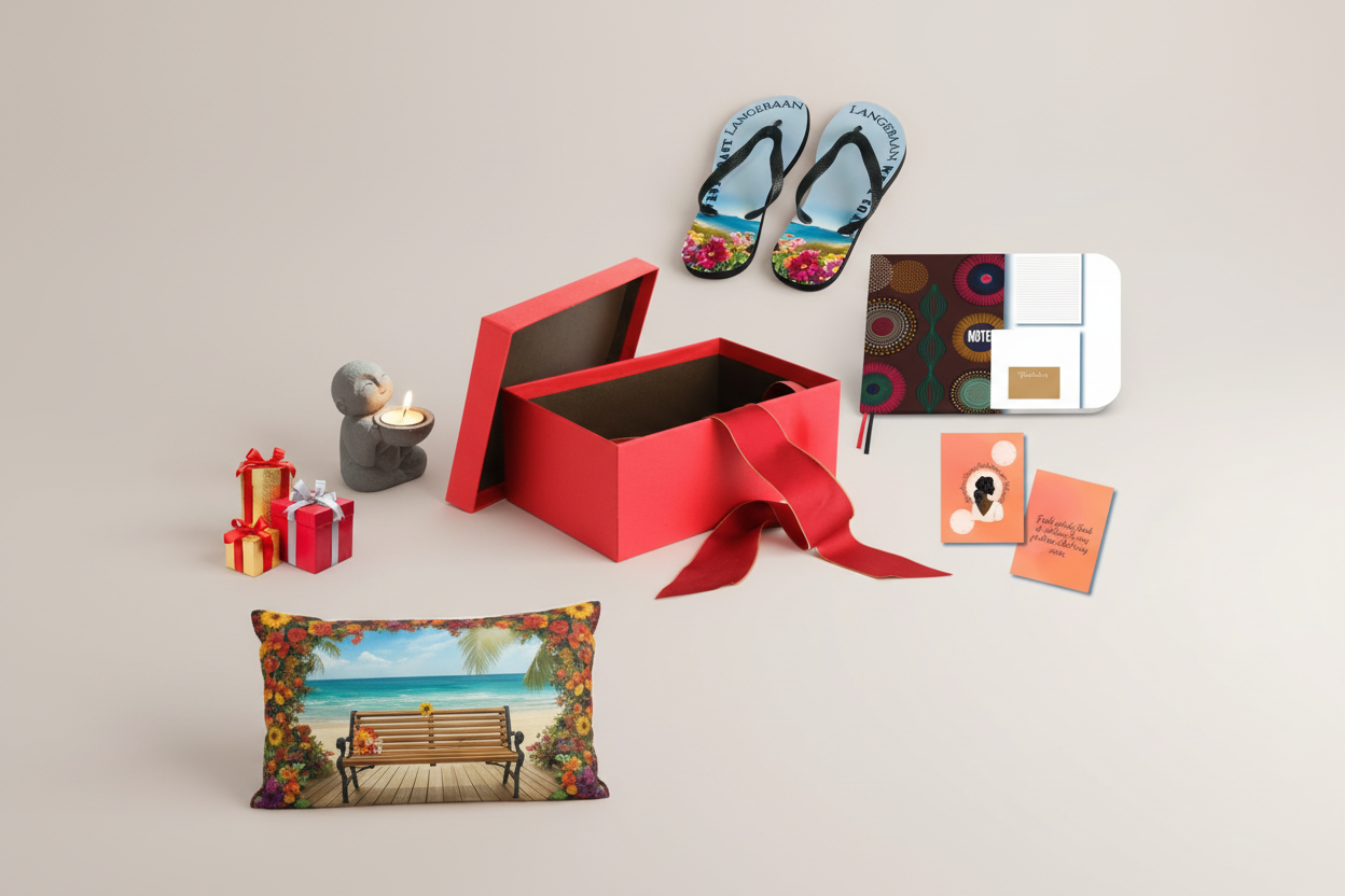 Gift set with neutral background